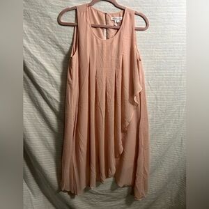 BCBGeneration Womens Pink Ruffled  Evening Dress Size M